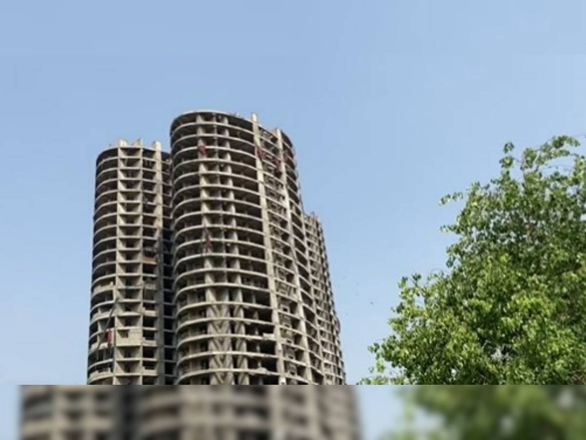 Test blast conducted at Supertech twin towers in Noida ahead of demolition, watch video