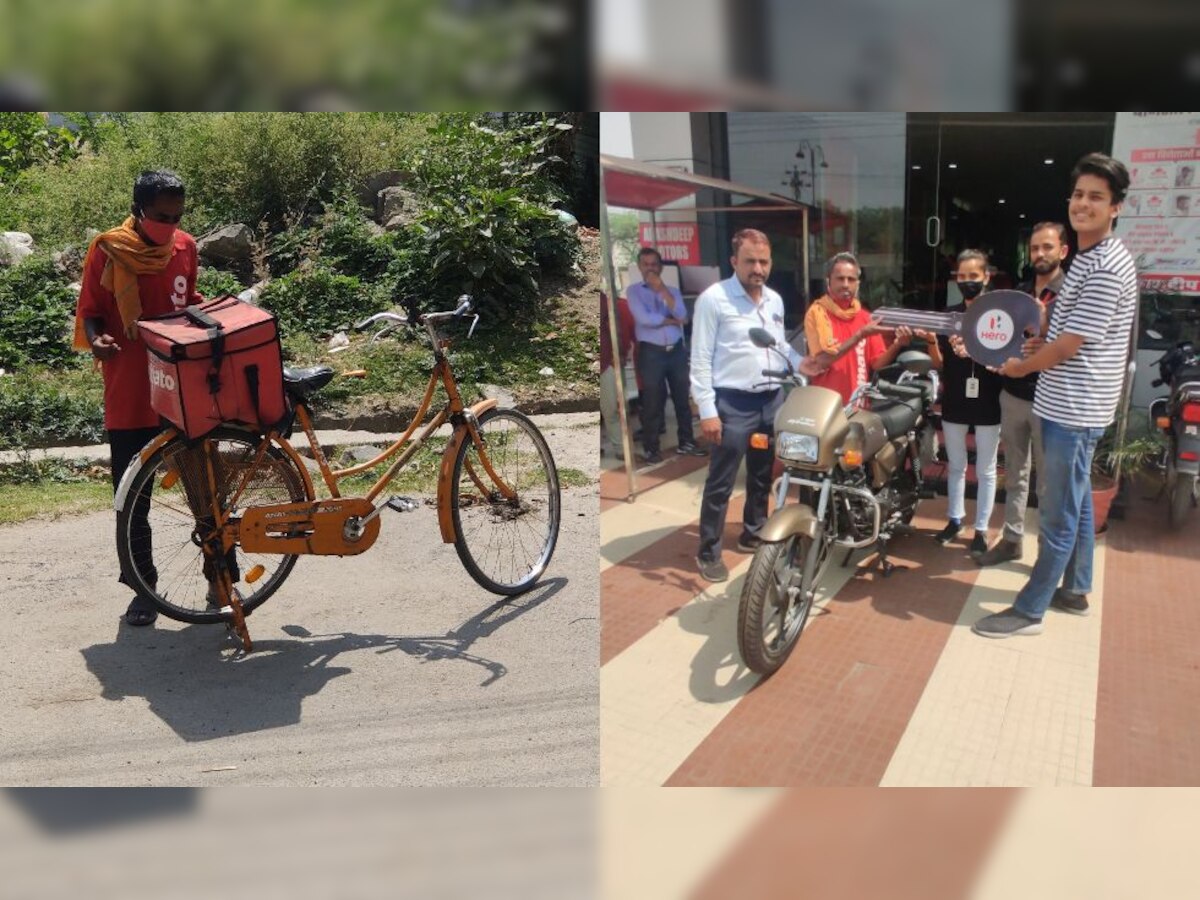 Twitter users fund new bike for man delivering food on bicycle in sweltering heat