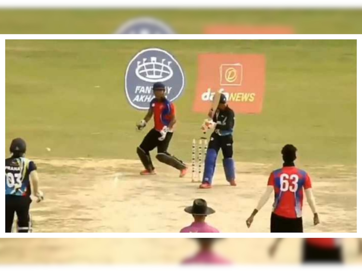 Bowler takes 5 wickets including a hattrick, but the batting team loses 6 in one over, watch video