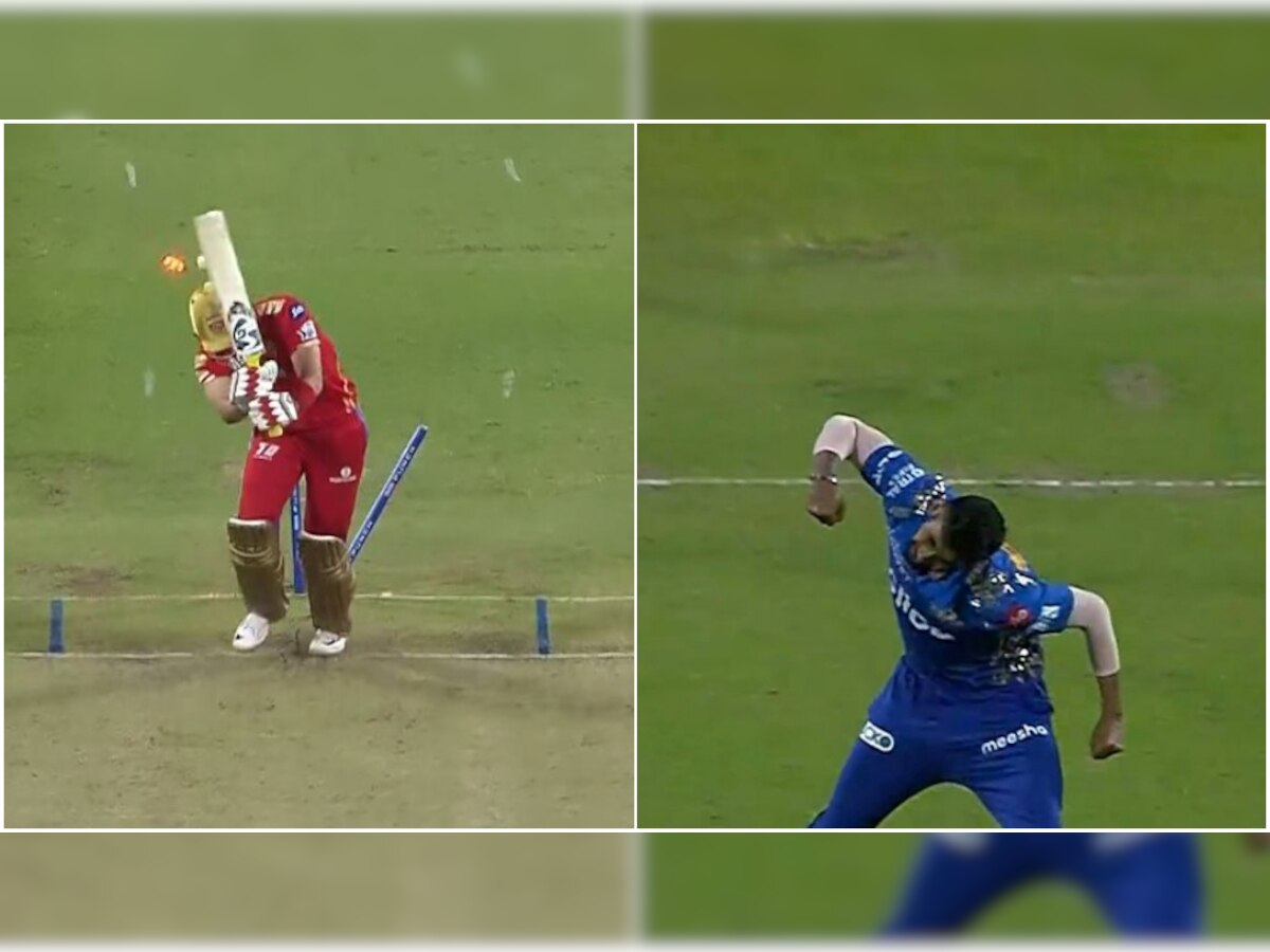 WATCH: Jasprit Bumrah bowls inch-perfect yorker, castles Liam Livingstone