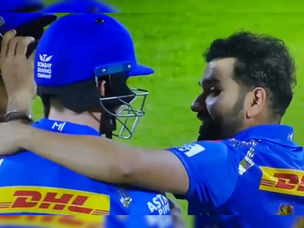 WATCH: Rohit Sharma smiles, puts arm around 'Baby AB' Dewald Brevis after his six-hitting spree