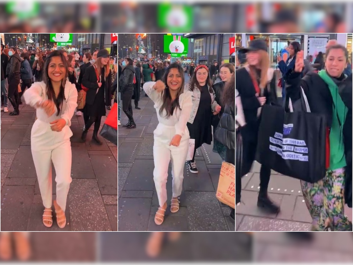 Woman grooves to Badshah's 'Tere Naal Nachna' at Times Square, watch viral video