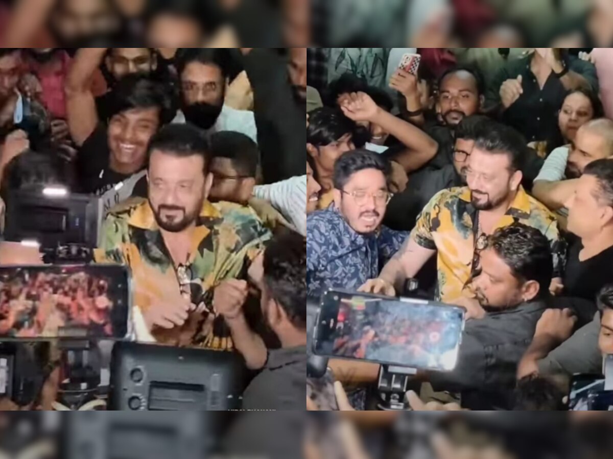 KGF Chapter 2 star Sanjay Dutt aka Adheera mobbed by fans outside Gaiety Galaxy, watch