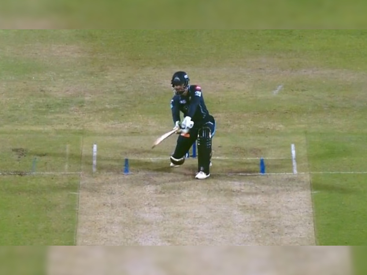 WATCH: GT spinner Rashid Khan whacks HUGE six against Chennai Super Kings