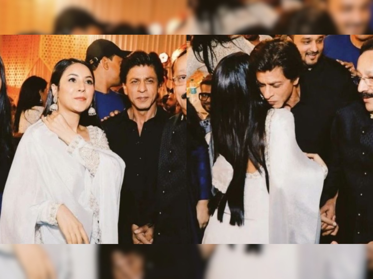 Shah Rukh Khan hugs Shehnaaz Gill at Baba Siddique's Iftaar party, video goes viral