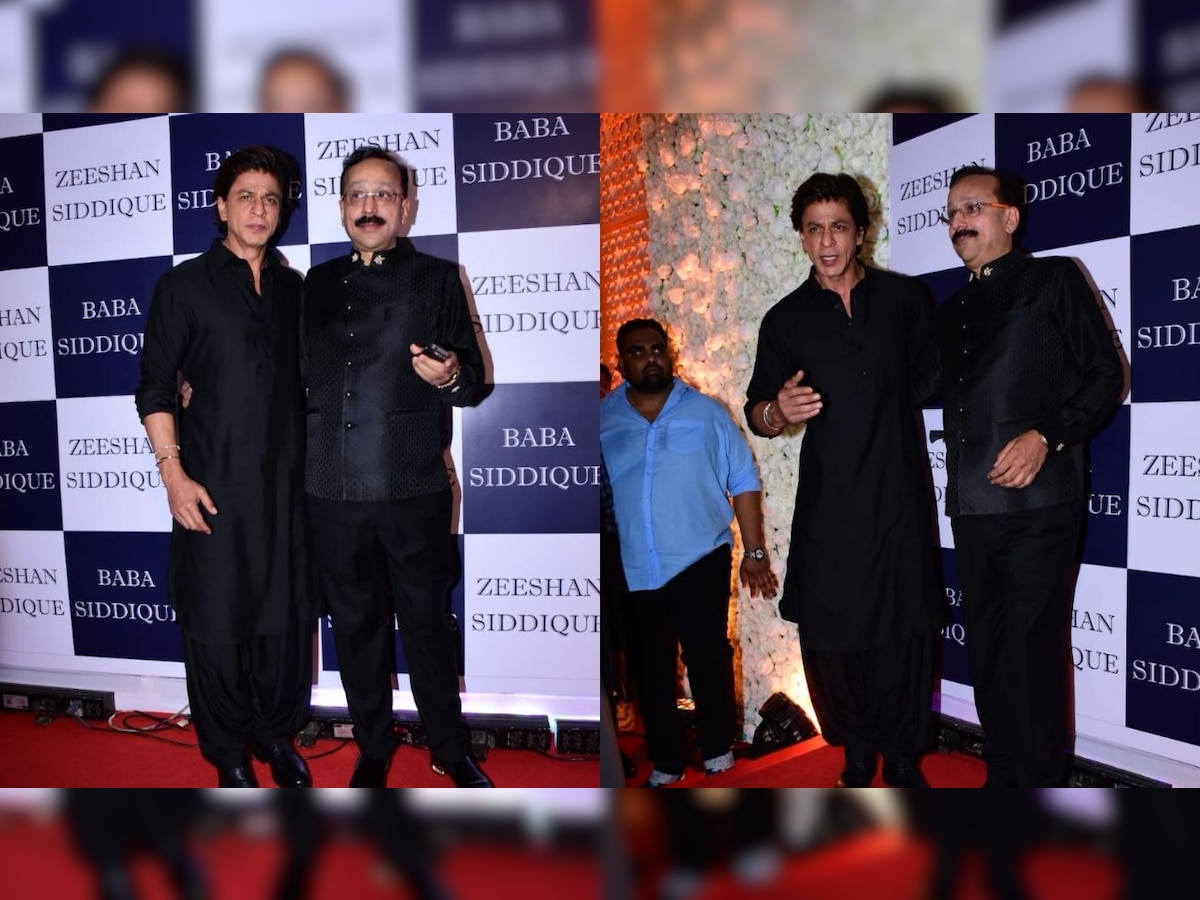 Baba Siddique pushes Shah Rukh Khan to pose for paps at Iftaar party, angry netizens lash out at host