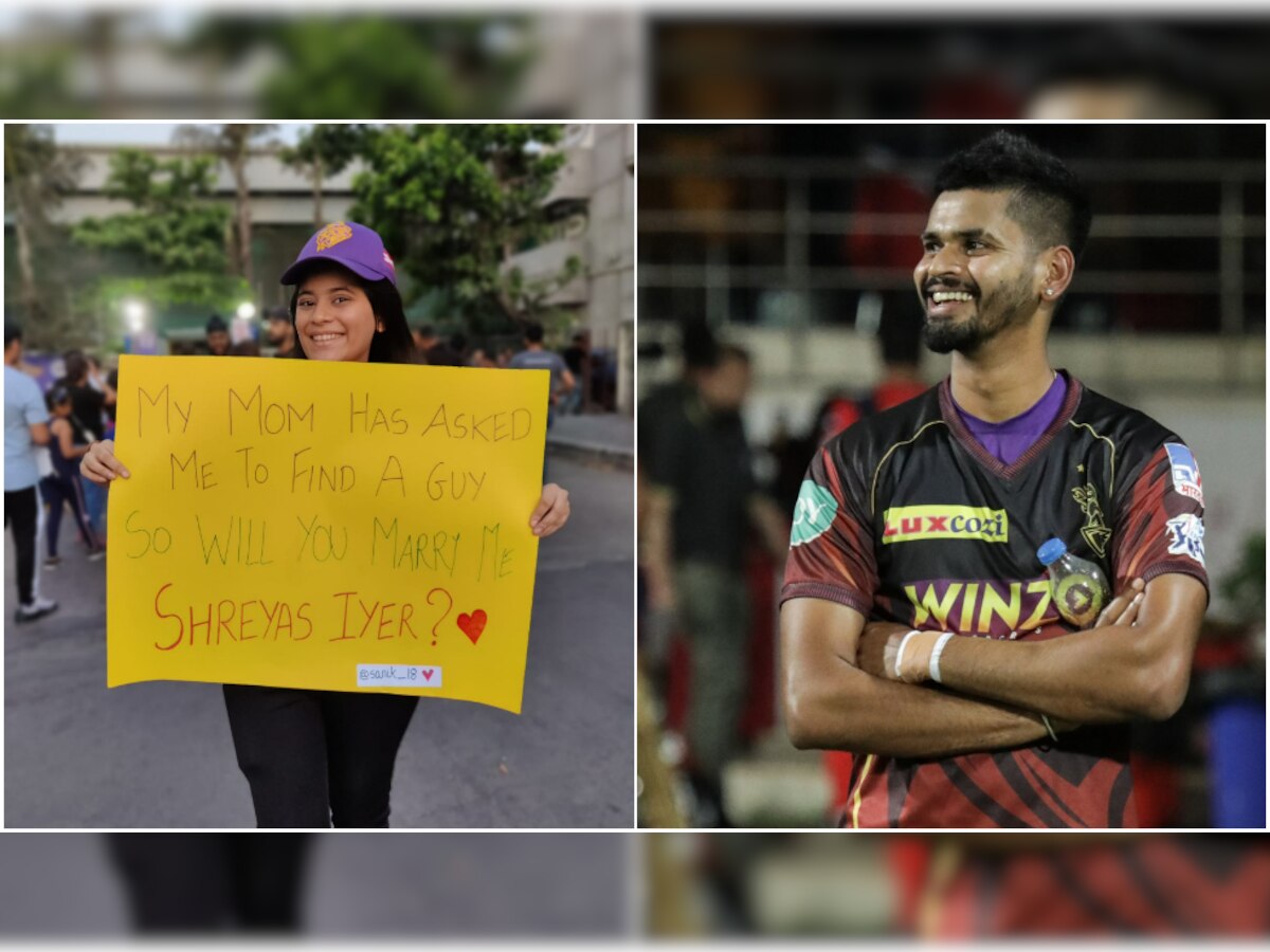 'Will you marry me Shreyas Iyer?' KKR fan girl's marriage proposal for cricketer goes viral