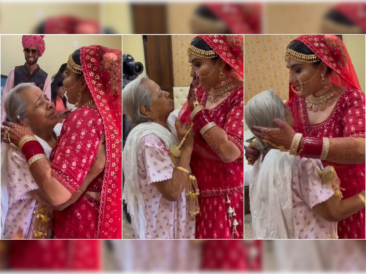 Grandmother's teary-eyed farewell to the bride leaves netizens emotional, watch video