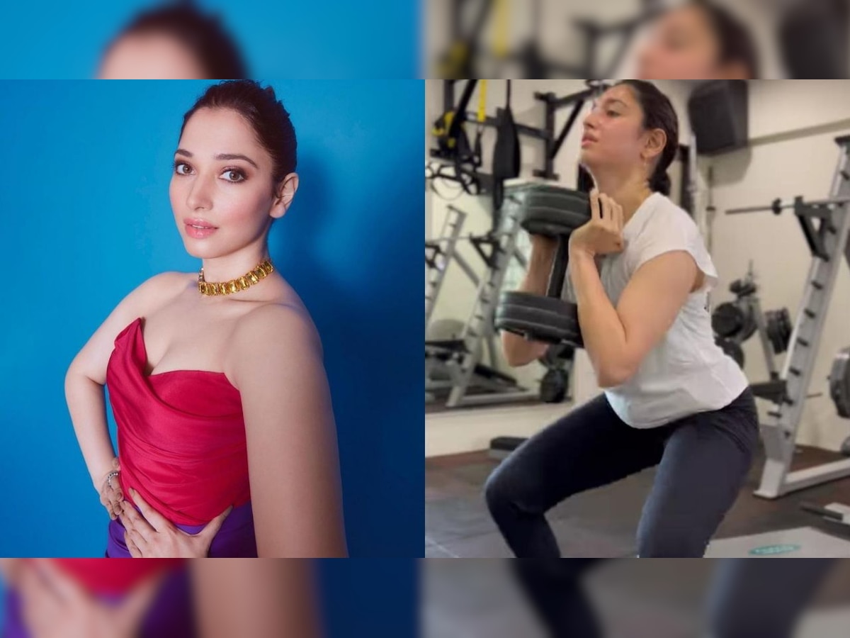 Tamannaah Bhatia gives major fitness goals by performing heavy-duty squats