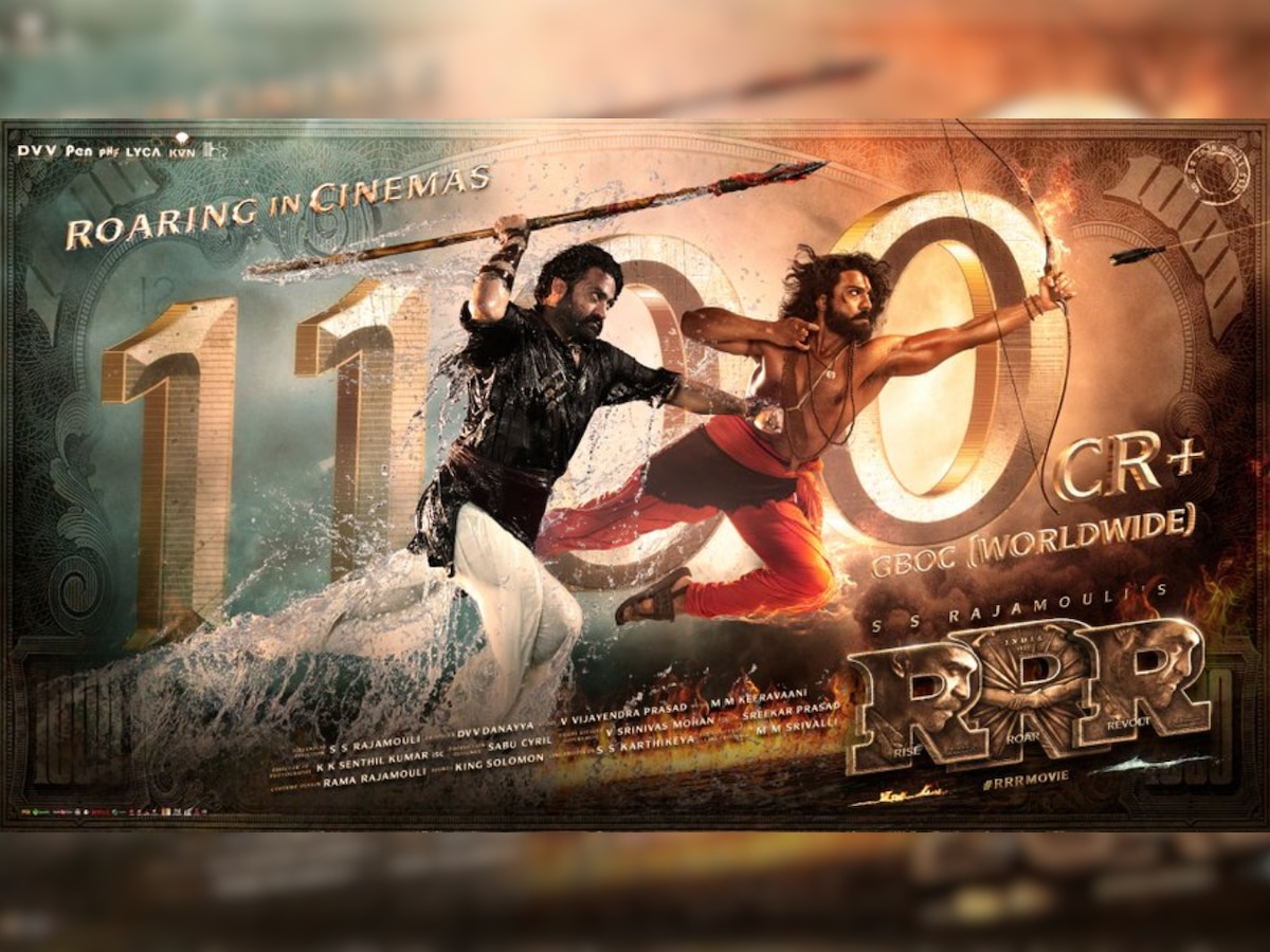 RRR box office collection: SS Rajamouli-Jr NTR-Ram Charan's film crosses Rs 1,100 crore