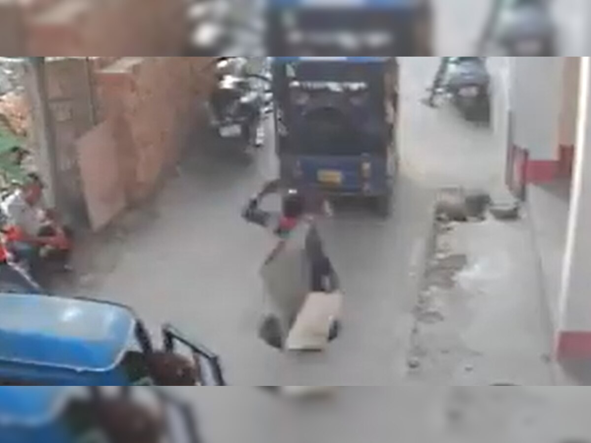 Woman falls into open manhole in Patna, shocking video goes viral