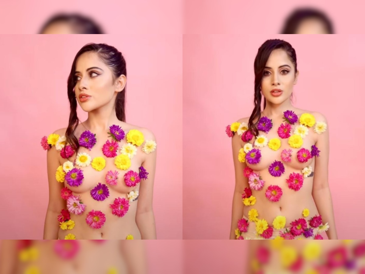 Urfi Javed goes topless, gets brutally trolled for sticking flowers on her  body