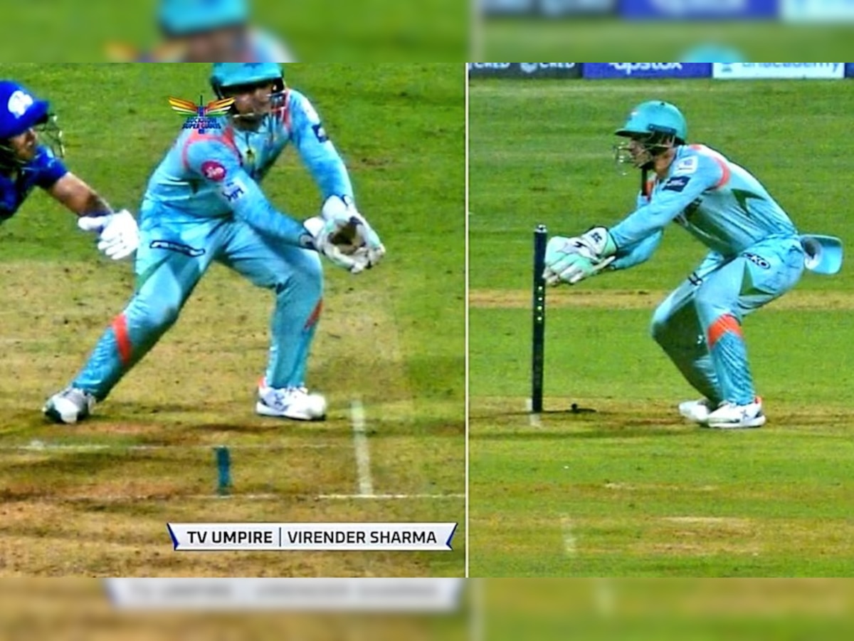 LSG vs MI: Ishan Kishan's bizarre dismissal goes viral after ball deflects from wicketkeeper's shoe