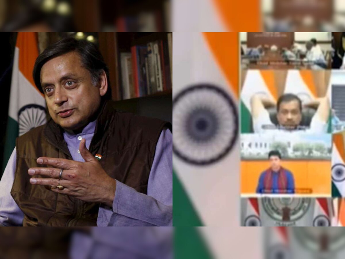 Shashi Tharoor takes a dig at BJP, Arvind Kejriwal after Delhi CM 'stretches' during PM Modi’s Covid meeting