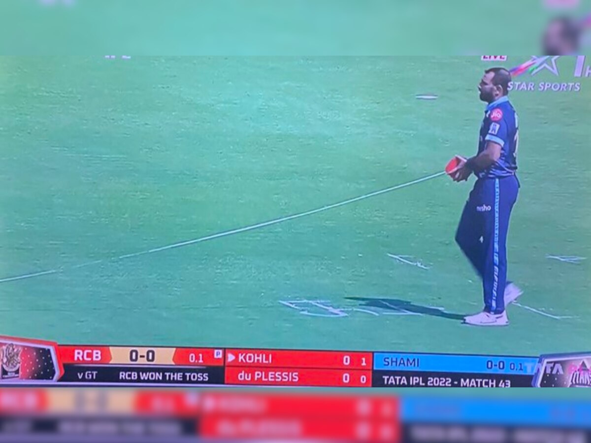 IPL 2022: Mohammed Shami stops twice to measure his run-up with tape, watch viral video