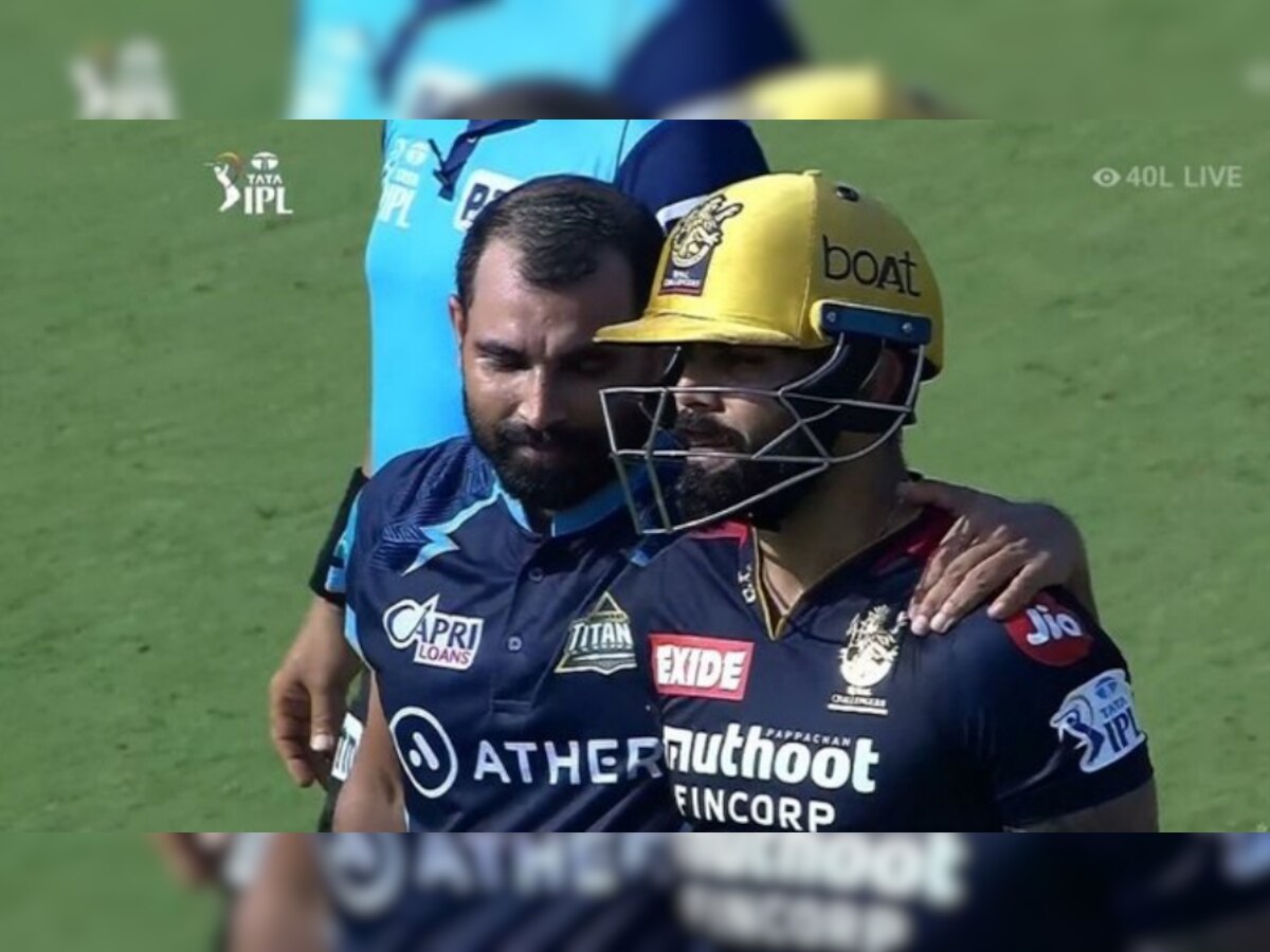 IPL 2022: Watch Mohammed Shami's sweet gesture to Virat Kohli after latter departs on 58