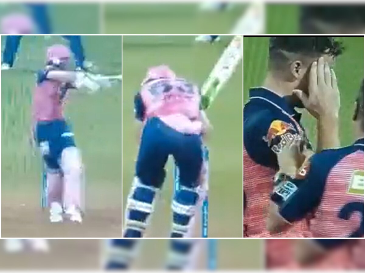 IPL 2022: Jos Buttler gets hit on helmet by bouncer from Riley Meredith, watch what happened next