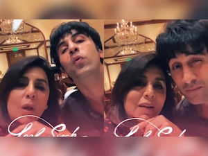 Ranbir Kapoor, Neetu Kapoor attempt Laal Singh Chaddha's feather challenge, Kareena Kapoor Khan reacts