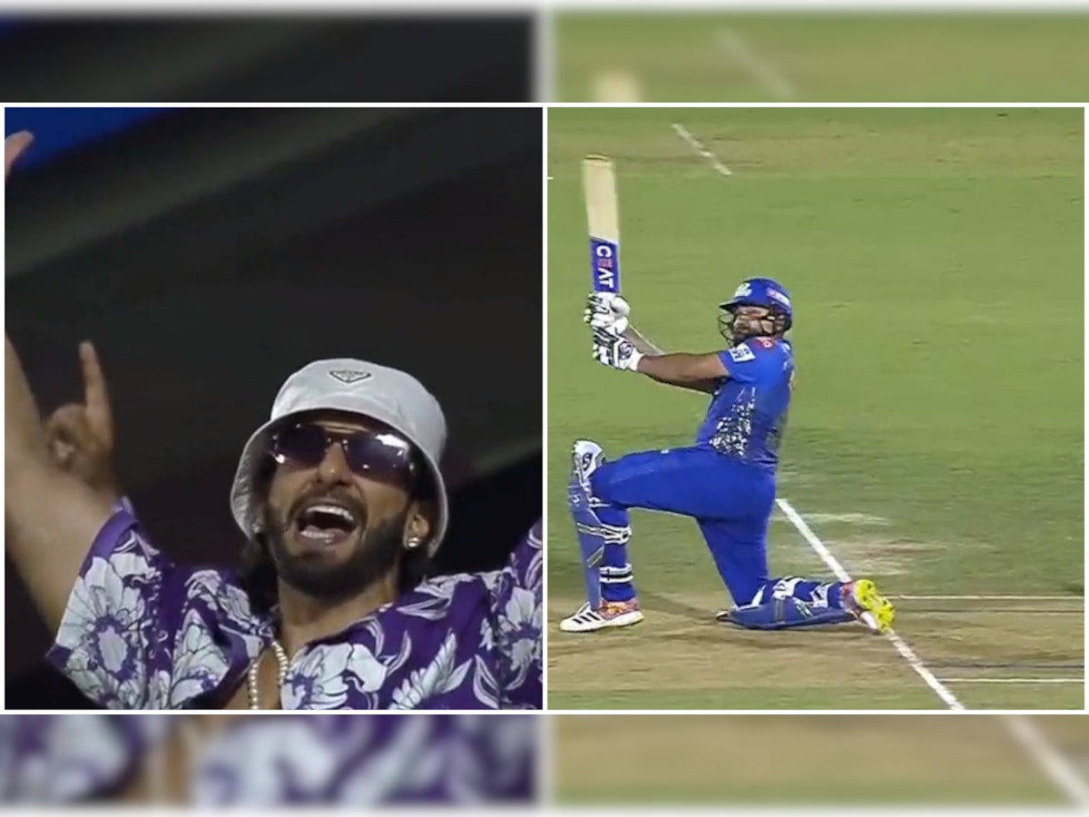 IPL 2022: Ranveer Singh celebrates Rohit Sharma's flick shot like a fanboy, video goes viral