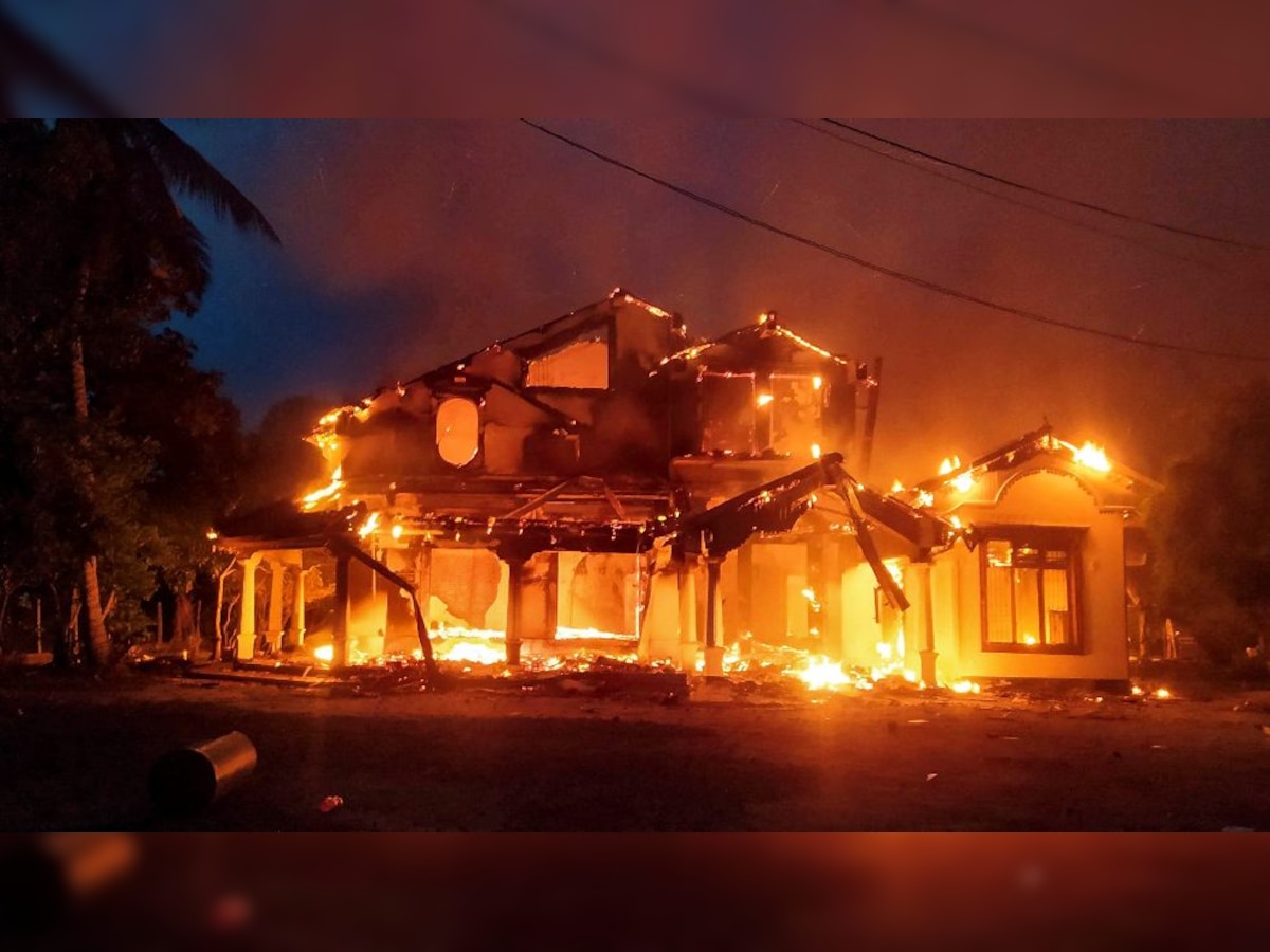 Sri Lanka crisis: Nationwide curfew, house of Rajapaksas set ablaze – All you need to know