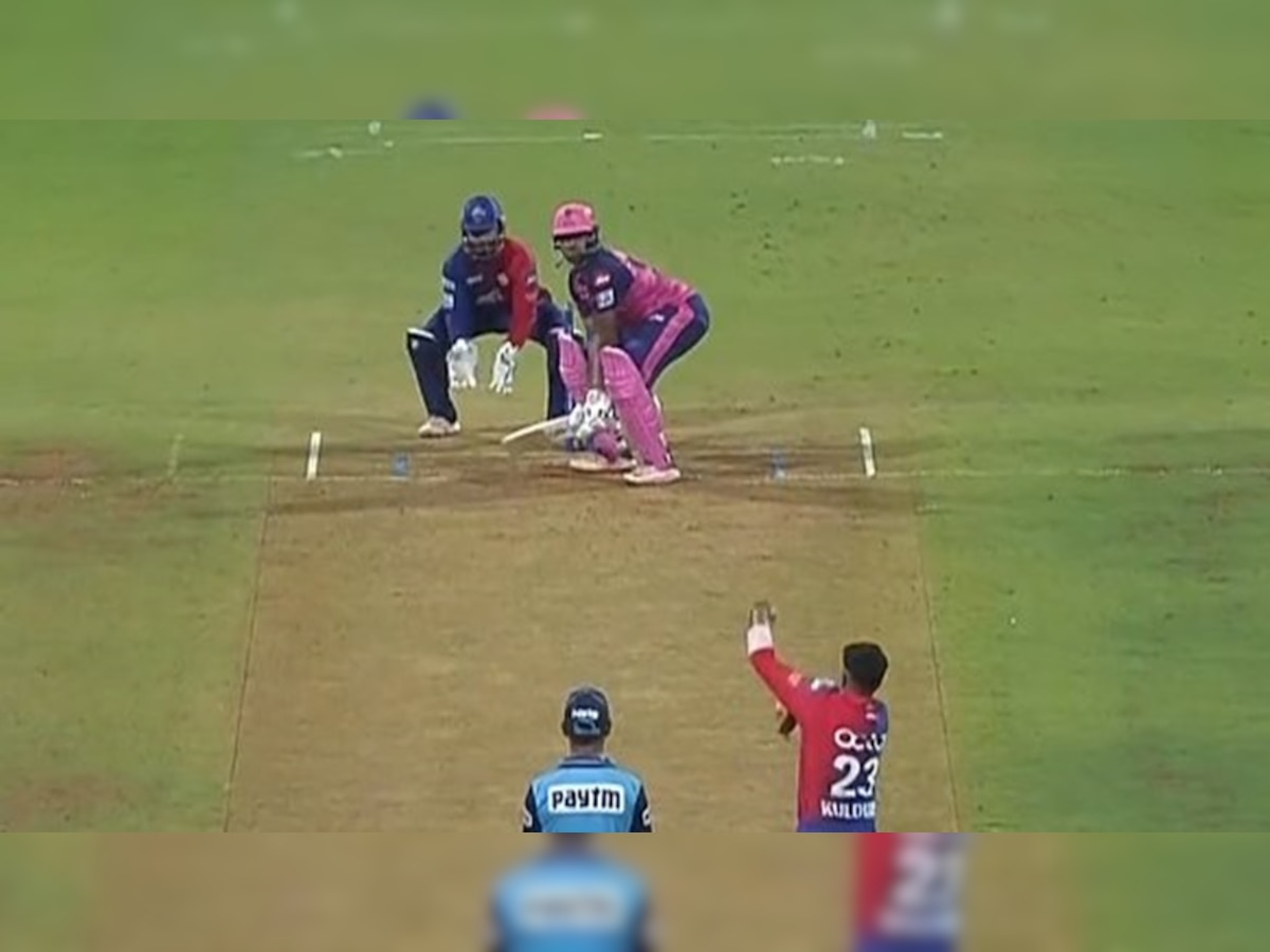 IPL 2022: Ravichandran Ashwin's low batting stance gets netizens talking, almost sits on pitch