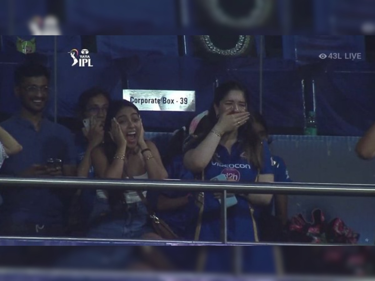 IPL 2022: Watch Sara Tendulkar's reaction after Tim David dismissal during the match between MI vs SRH