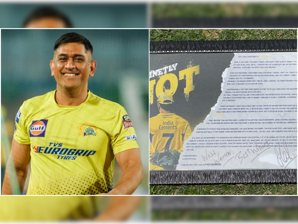 CSK share MS Dhoni's classy response to receiving heartfelt letter from fan, pic goes viral