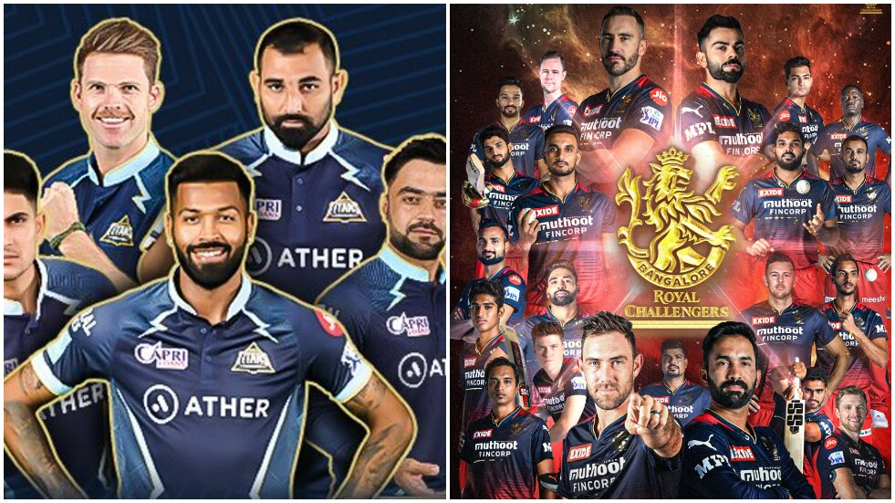 RCB vs GT IPL 2022 Live Streaming When and Where to watch Royal Challengers Bangalore vs Gujarat Titans in India