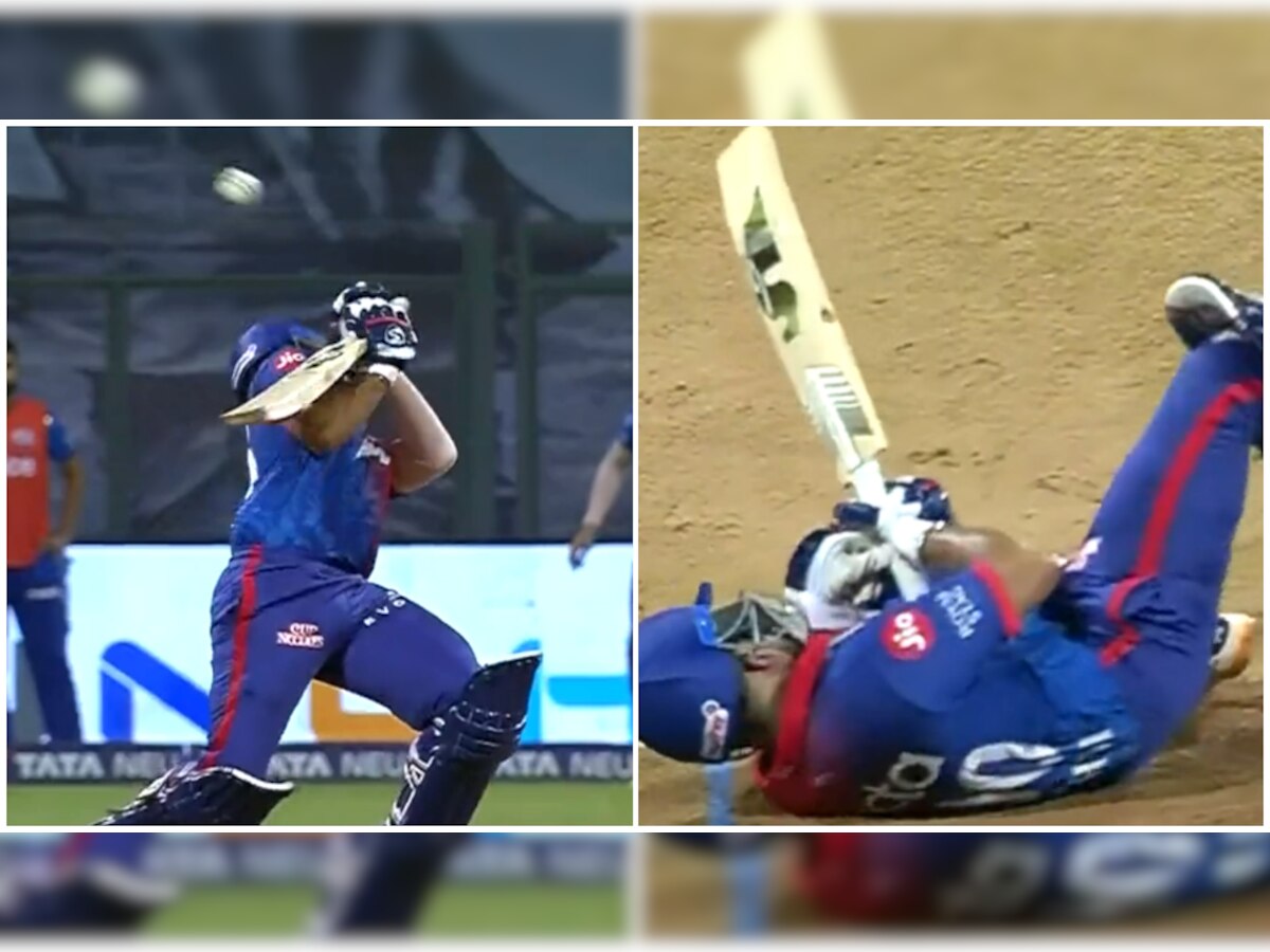 IPL 2022: Prithvi Shaw stumbles, falls down after facing stinging bouncer from Jasprit Bumrah