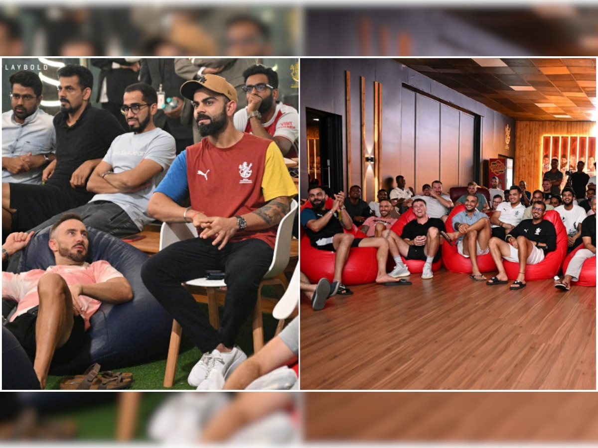 IPL 2022: Virat Kohli, Faf du Plessis and all of RCB spotted cheering for MI, see viral pics