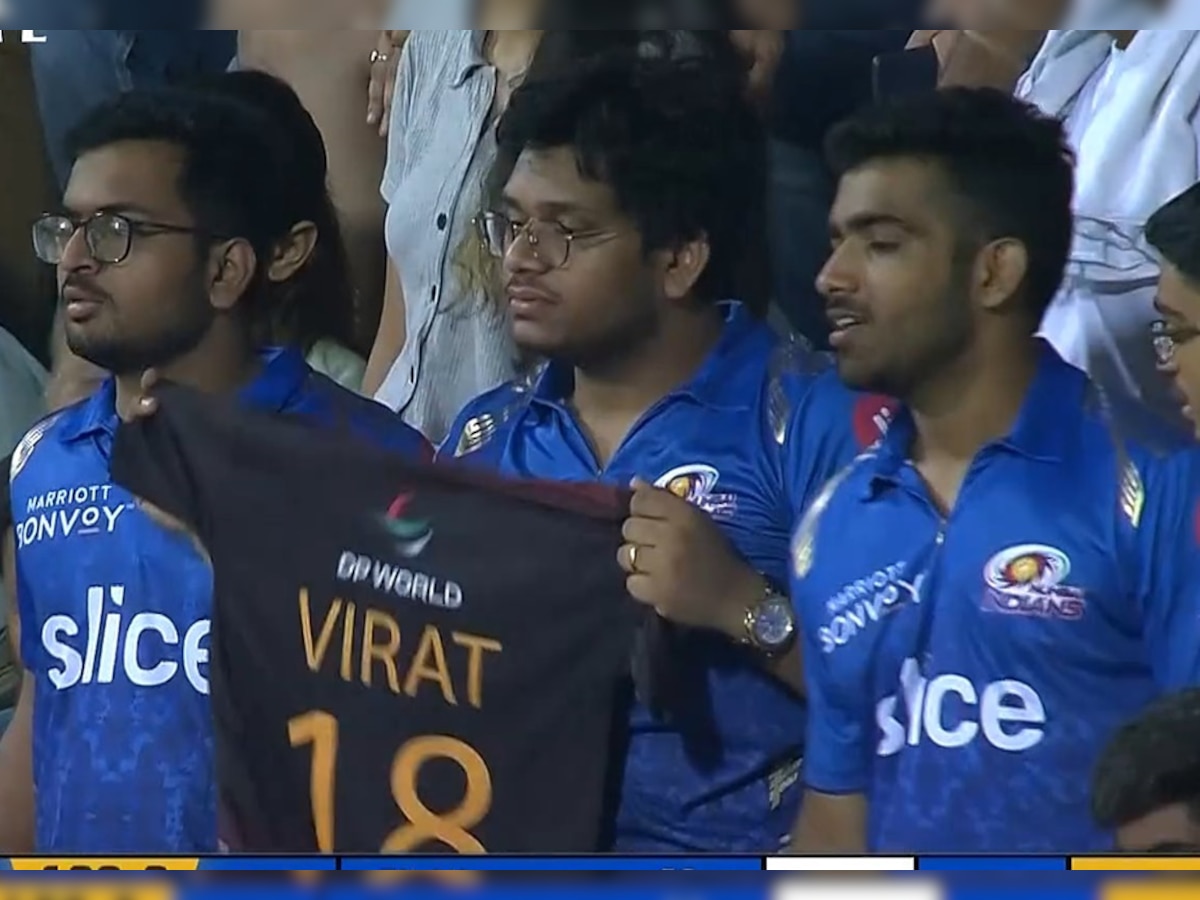 IPL 2022: MI fans spotted carrying Virat Kohli's RCB jersey at Wankhede, photos viral 