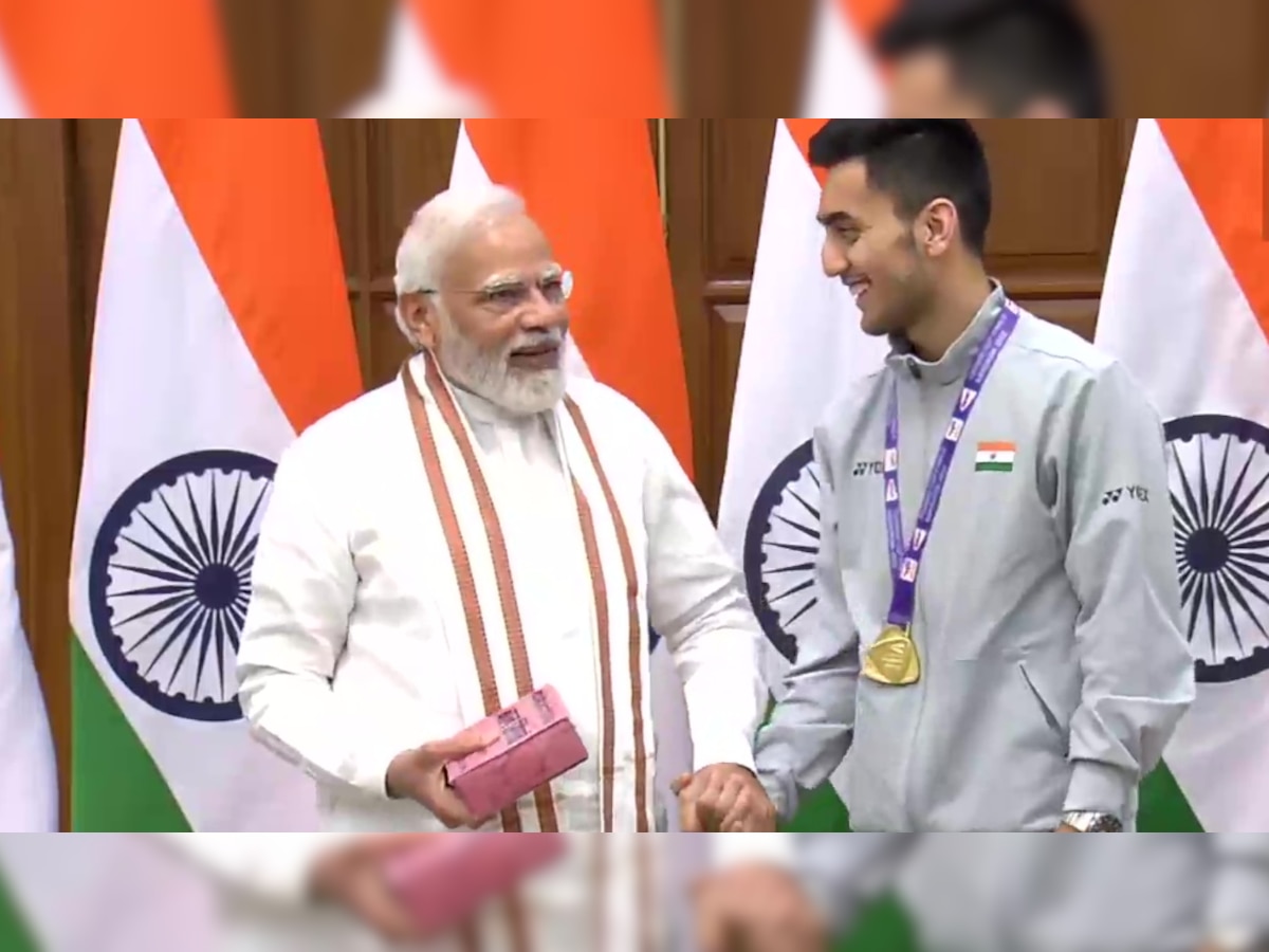 Thomas Cup winner Lakshya Sen fulfils his promise to PM Modi, gives him Almora's 'Bal Mithai'