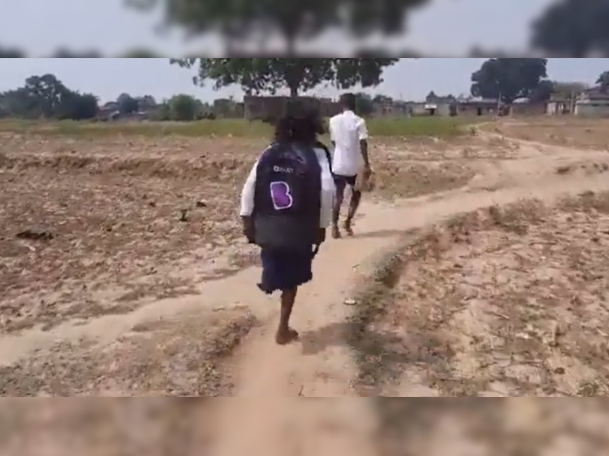 Watch: Bihar girl walks to school on one leg, netizens hail her courage