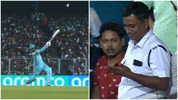 IPL 2022: Deepak Hooda's six injures policeman in stands at Eden Gardens, watch viral video