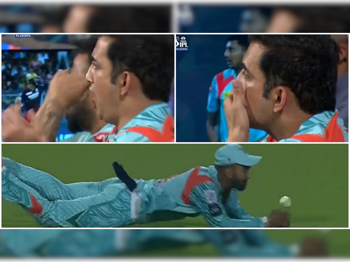 IPL 2022: Watch Gautam Gambhir's viral reaction after KL Rahul drops Dinesh Karthik's catch