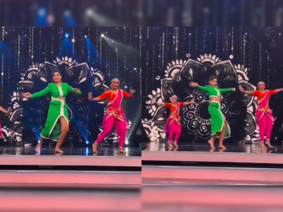 Nora Fatehi sets internet on fire as she tries Lavani in thigh-high slit dress