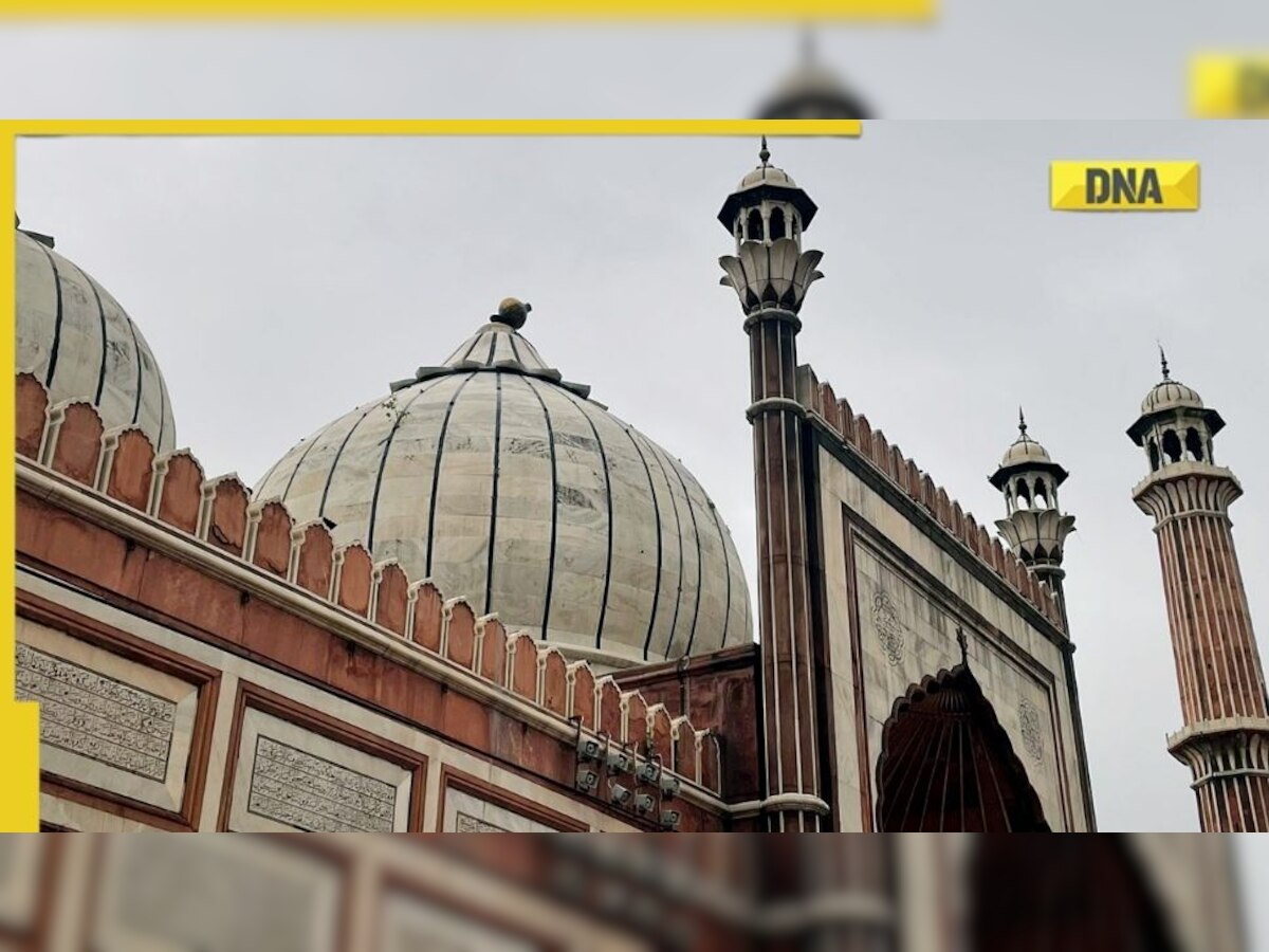 Delhi: Dome of historic Jama Masjid damaged by heavy rainstorm