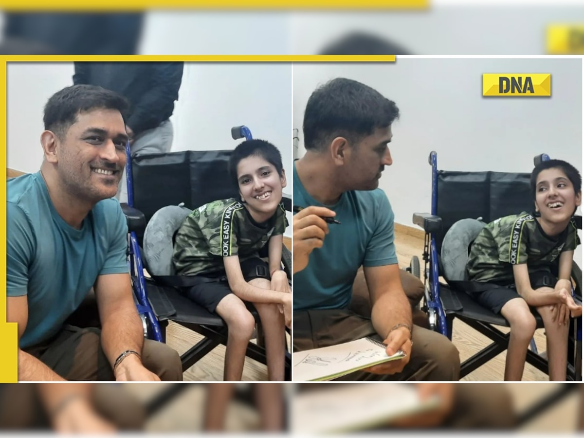 MS Dhoni wipes tears of specially abled fan in heartfelt gesture, see pics