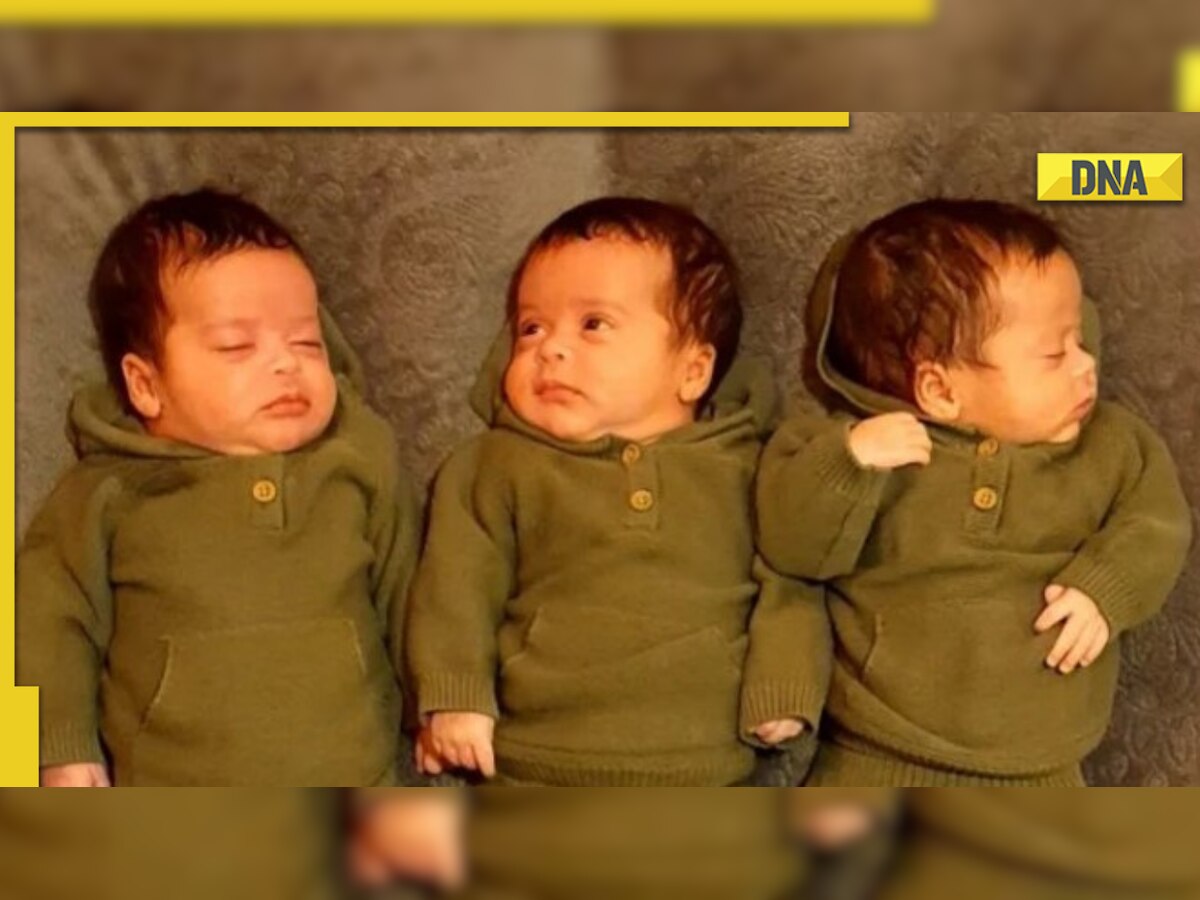 ‘Best day of my life’, says woman who gave birth to one-in-200-million identical triplets 