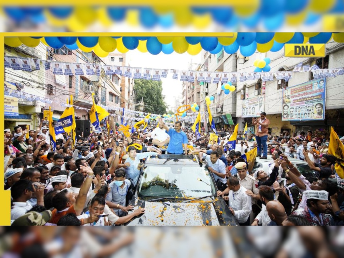 Rajinder Nagar bypoll: Delhi CM Arvind Kejriwal holds roadshow, women wave 'jhadoo' from balconies