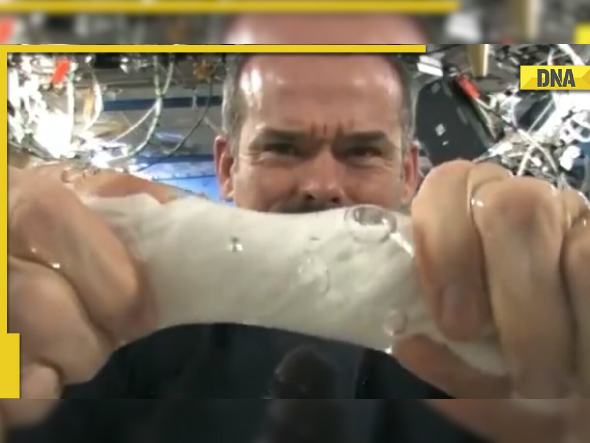 Viral video shows what happens when you squeeze a towel in space, watch