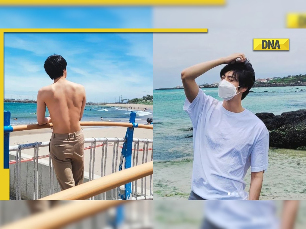 BTS: Shirtless Jin flaunts new tattoo at the beach, RM drops hilarious comment