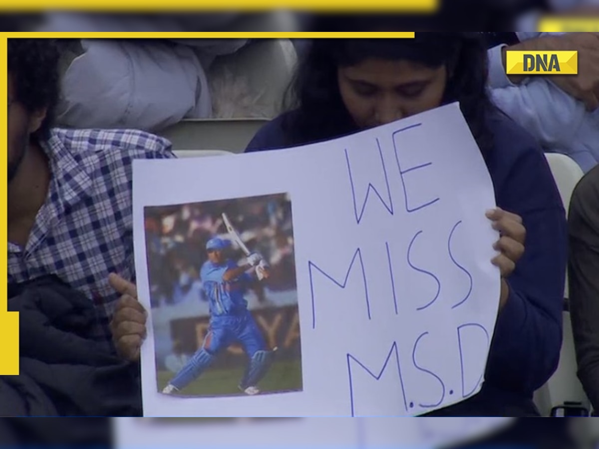 'We miss MSD': Fan's poster for MS Dhoni at Edgbaston Test goes viral, see pic