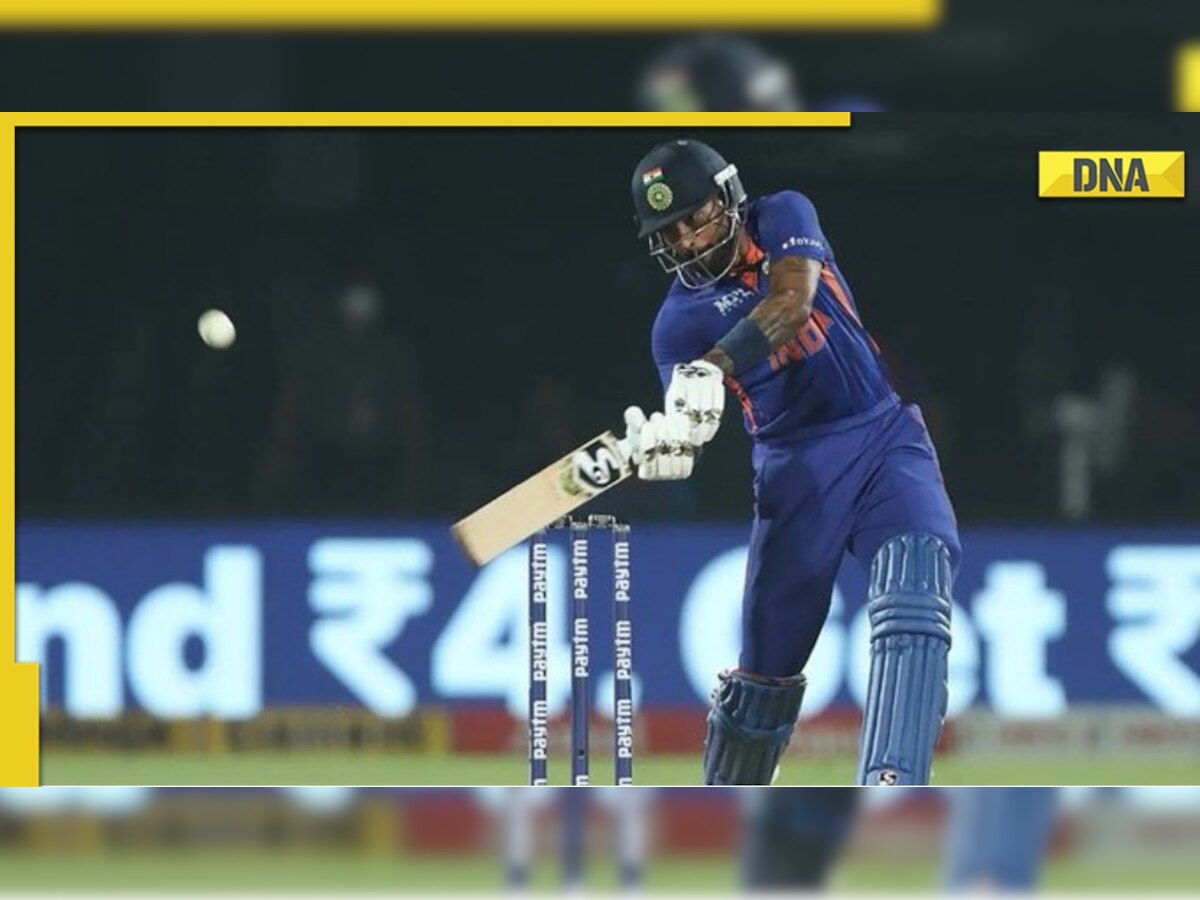 Hardik Pandya's maiden half-century powers Indian team to set a target of 199 against England in the 1st T20I