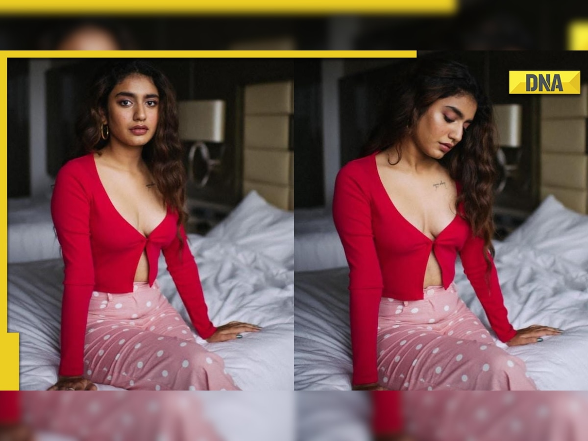 Priya Prakash Xvideo - Priya Prakash Varrier looks sizzling hot in red top featuring plunging  neckline