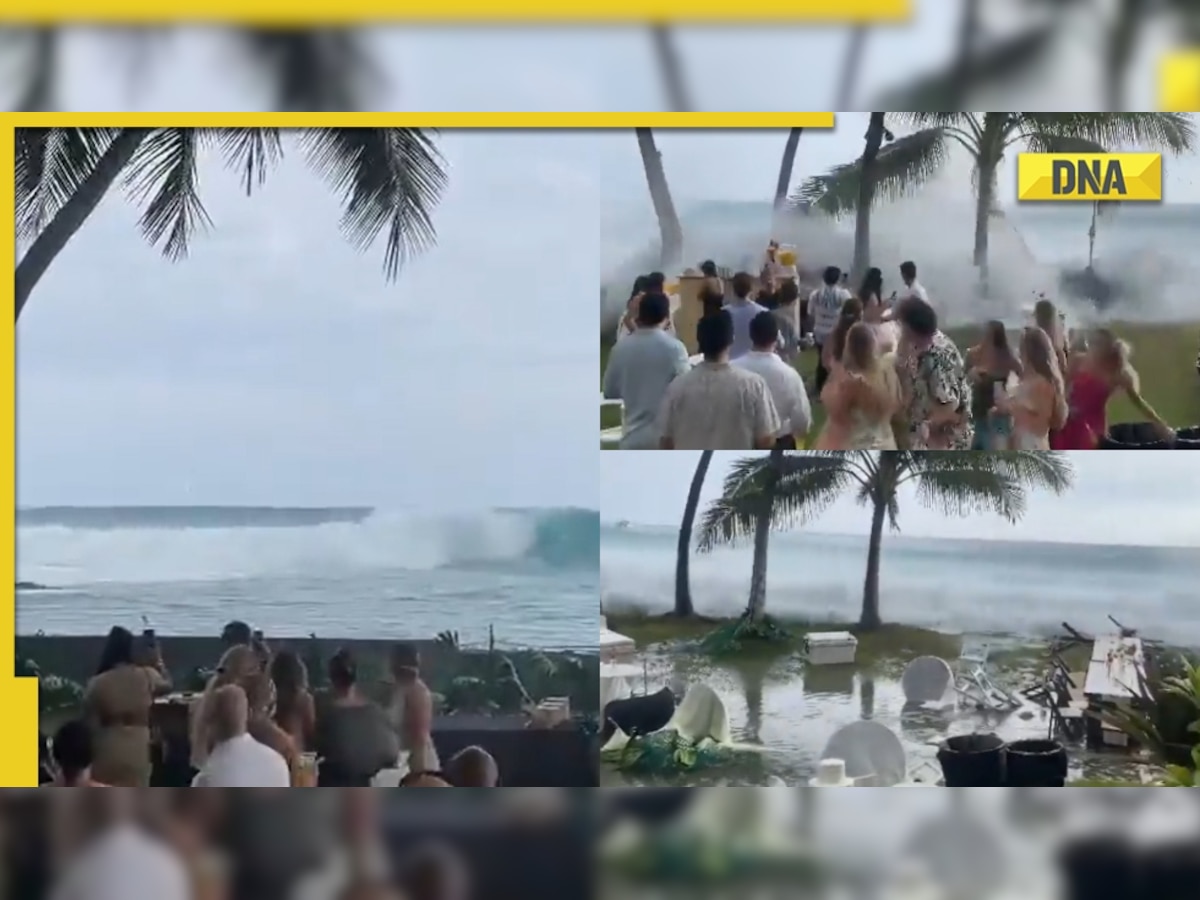 Giant wall-like waves crash seaside Hawaii wedding, WATCH chilling video with more than 8 million views