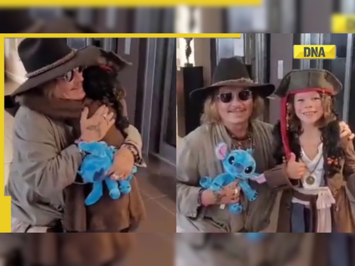 Viral video: Johnny Depp poses with a little fan dressed as Captain Jack Sparrow