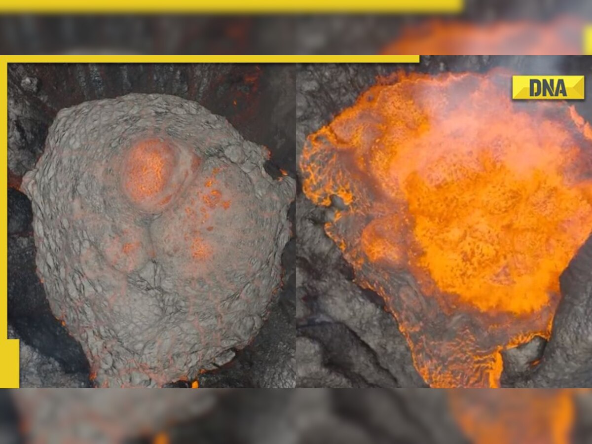 A volcano from above: Fascinating video captures moment of eruption, watch