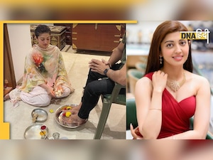 South Cinema: Pranitha Subhash ने पति के पैरों में बैठकर की पूजा, फोटो देखकर भड़क गए लोग