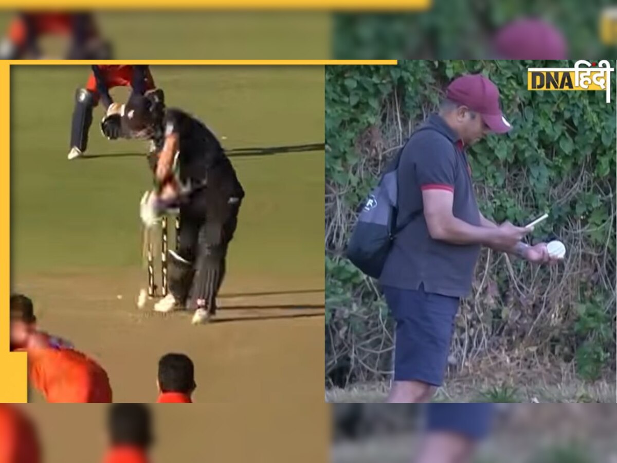 बल्लेबाज ने लगाए ऐसे धुआंधार छक्के, हर बार तालाब में जा गिरी गेंद, देखें मजेदार Viral Video